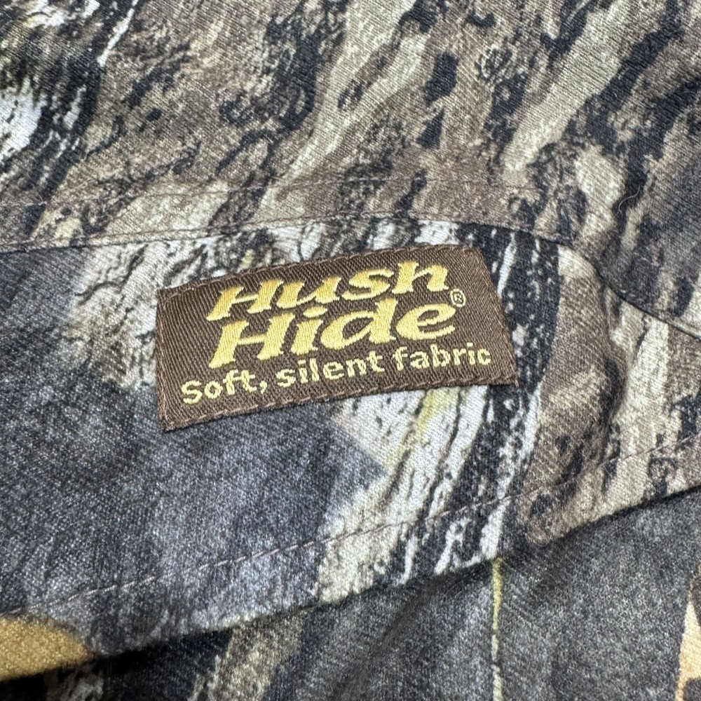 Gamehide Hush Hide Mossy Oak Camouflage Hunting Zip Up Jacket Men's Size Medium - Picture 6 of 14
